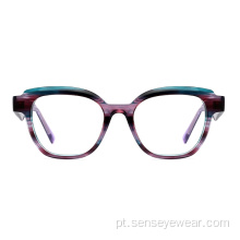 Mulheres Design Vintage Bvel Acetate Frame Glasses ópticas